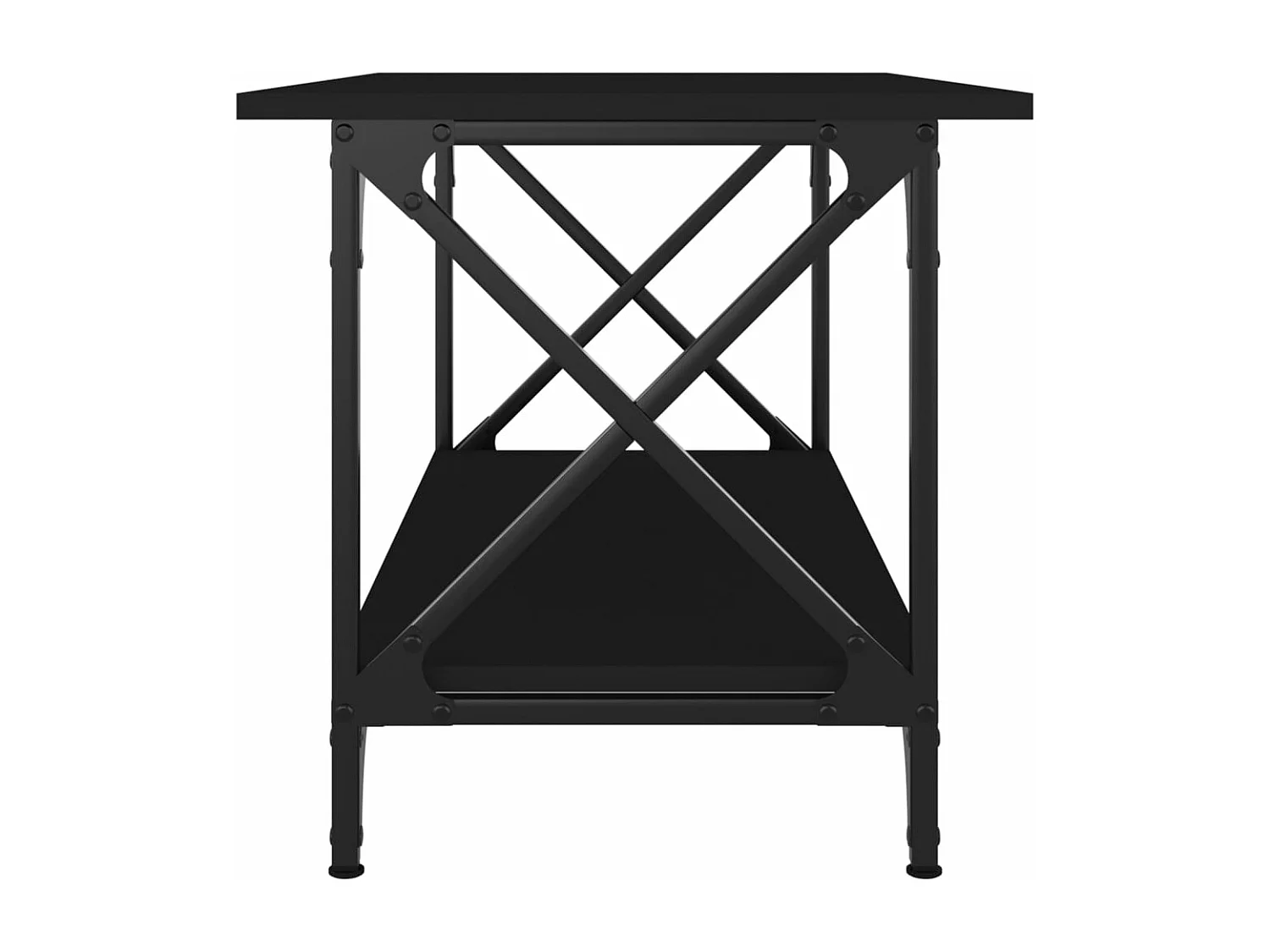 Mesa de centro 80x45x45 cm derivados de madeira/ferro preto