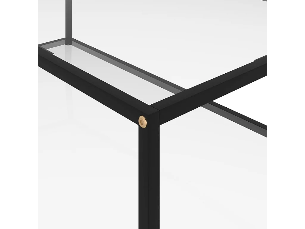 Salontafel 120x60x35 cm gehard glas transparant