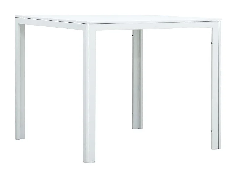 Salontafel hout-look 78x78x74 cm HDPE wit