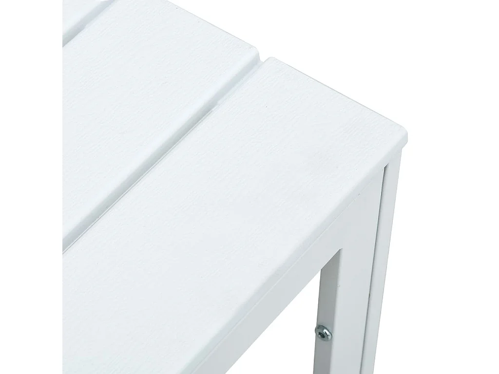 Table basse Blanc 78x78x74 cm PEHD Aspect de bois