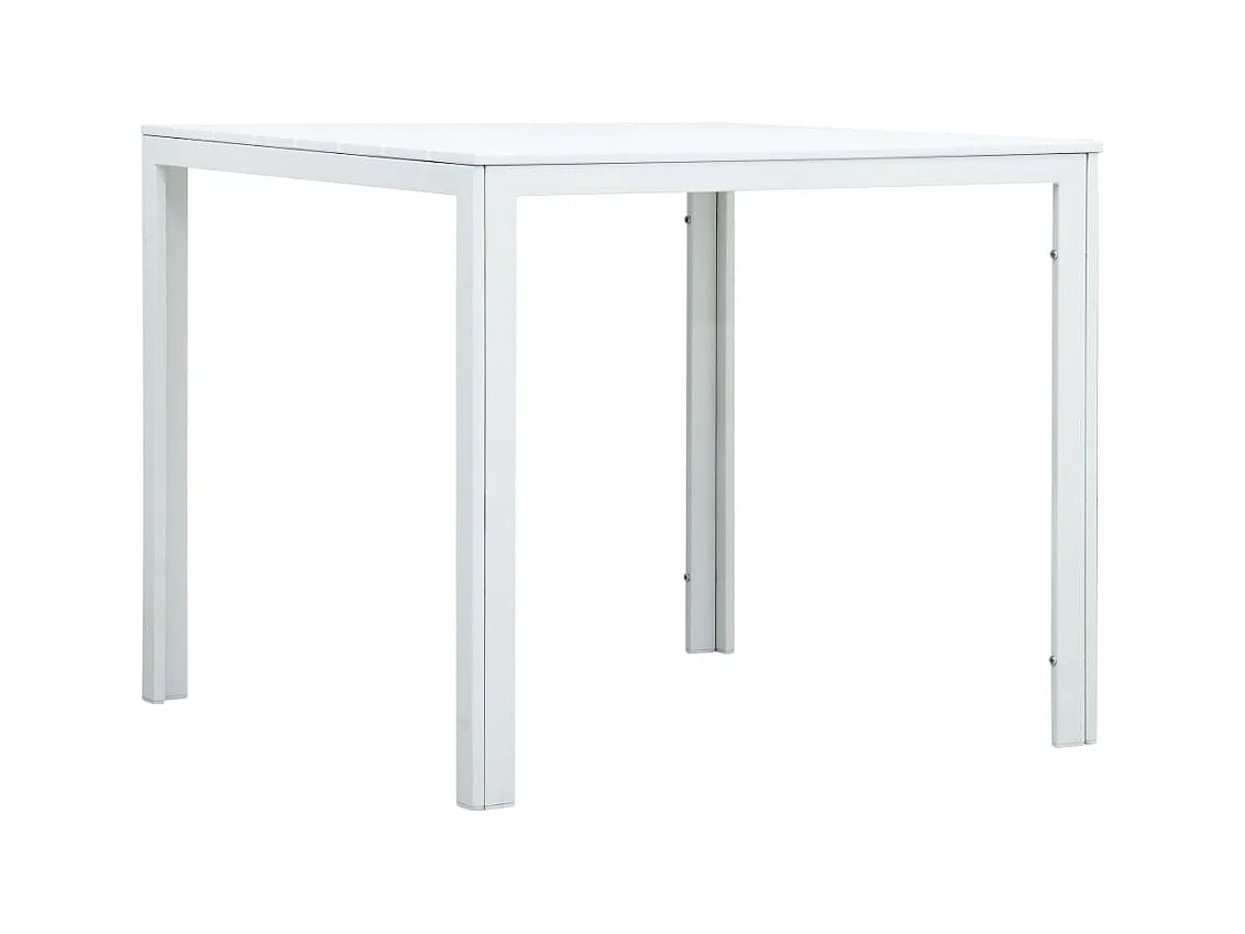 Table basse Blanc 78x78x74 cm PEHD Aspect de bois