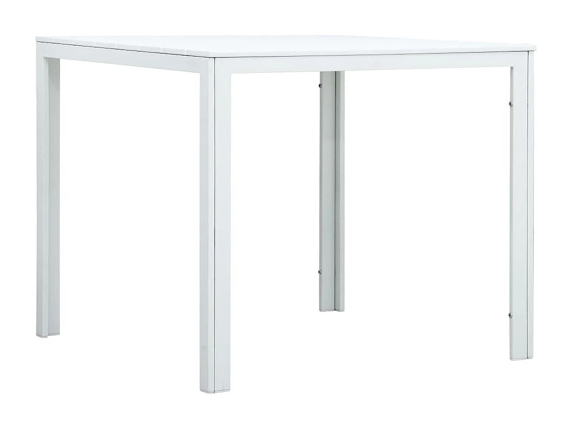 Salontafel hout-look 78x78x74 cm HDPE wit