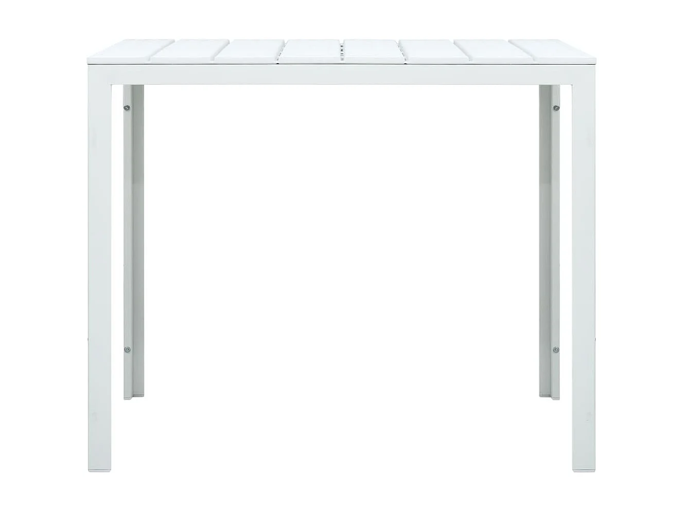 Salontafel hout-look 78x78x74 cm HDPE wit