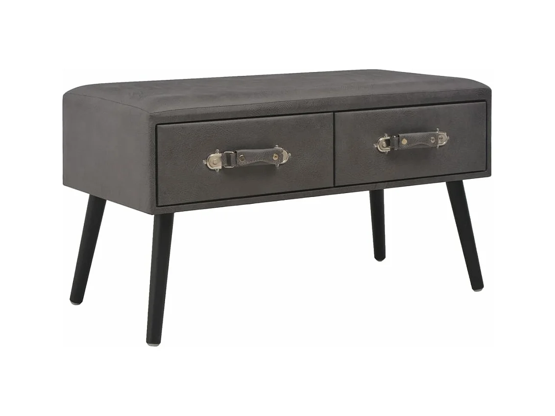 Couchtisch Grau 80x40x46 cm Kunstleder