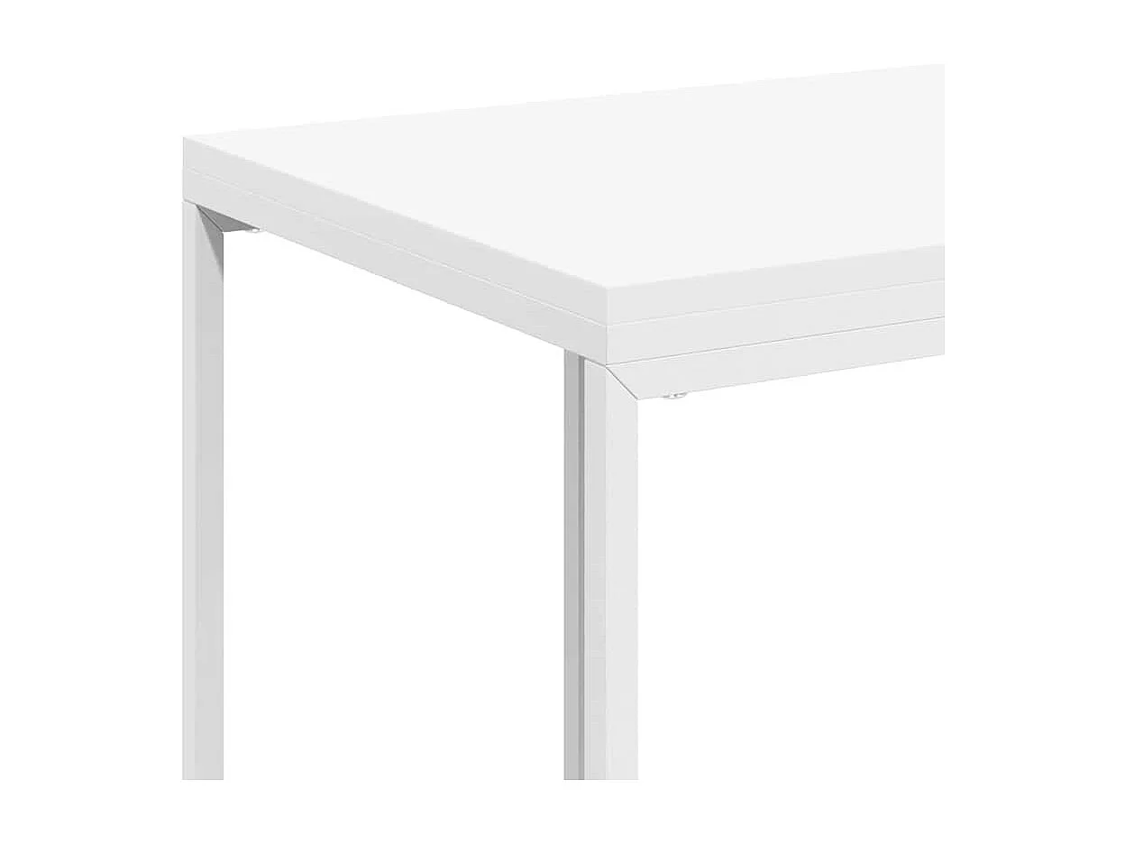 Table d'appoint avec roues Blanc 40x30x63,5cm Bois d'ingénierie