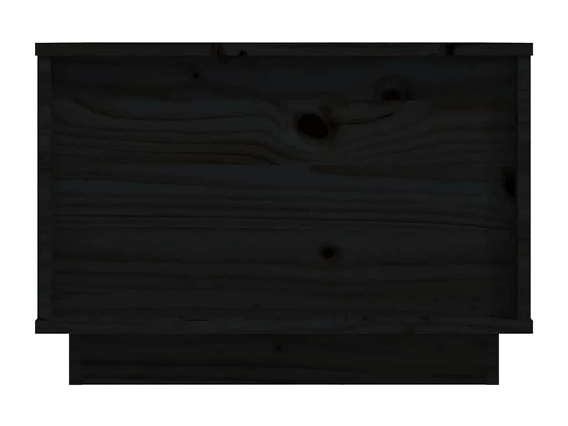 Salontafel 40x50x35 cm massief grenenhout zwart