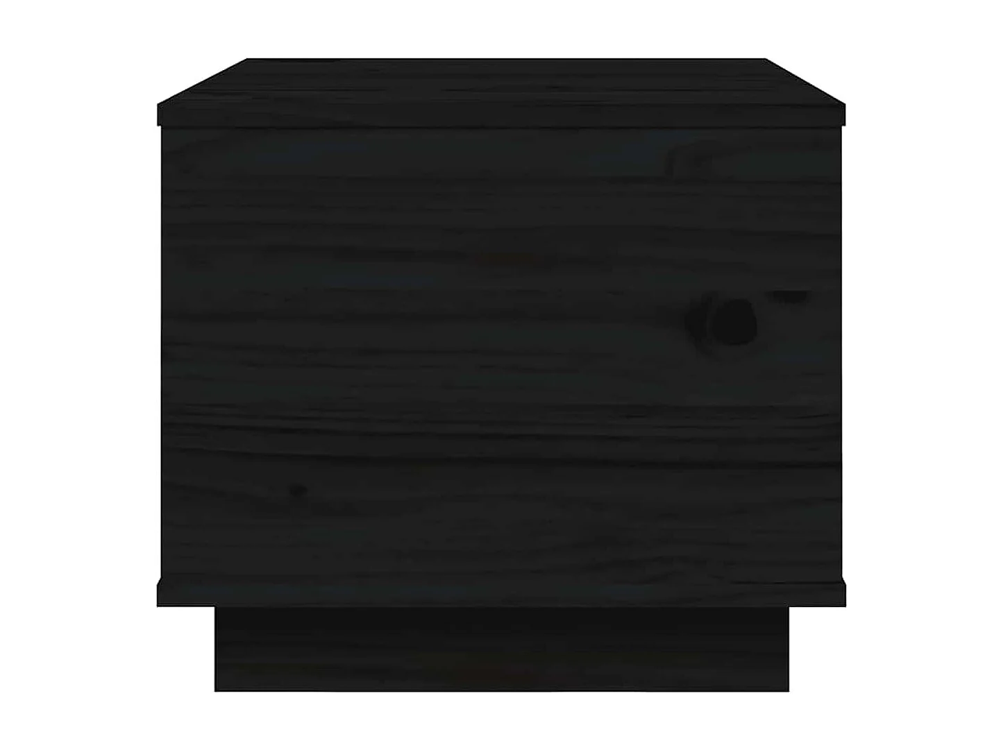 Table basse Noir 40x50x35 cm Bois massif de pin