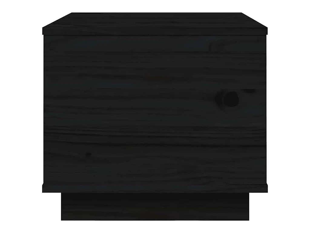 Mesa de centro 40x50x35 cm madeira de pinho maciça preto