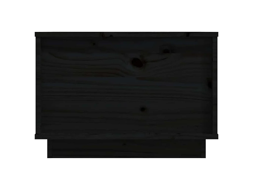 Mesa de centro 40x50x35 cm madeira de pinho maciça preto