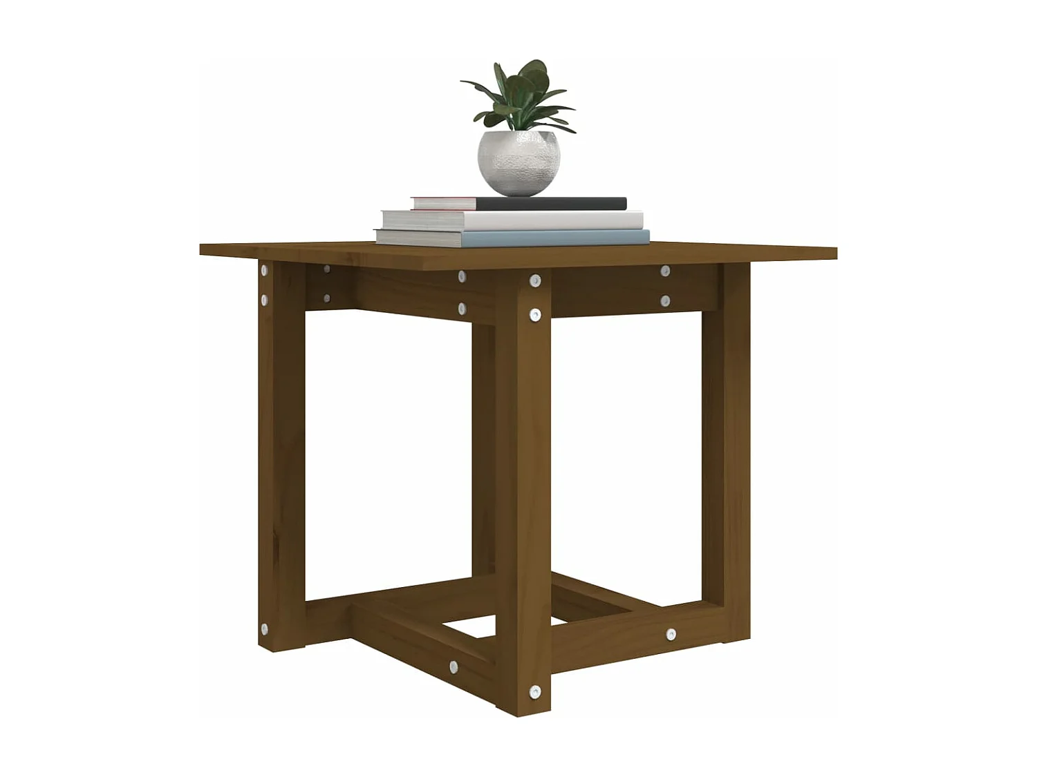 Couchtisch Honigbraun 50x50x45 cm Massivholz Kiefer