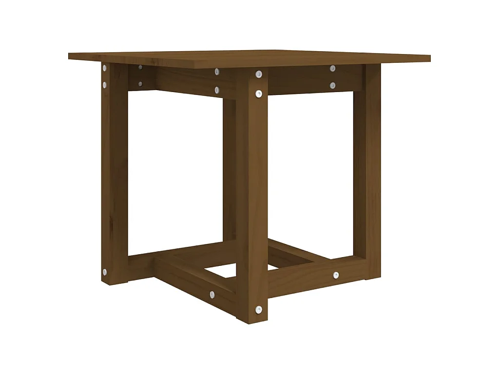 Tavolino da Salotto Ambra 50x50x45 cm in Legno Massello di Pino