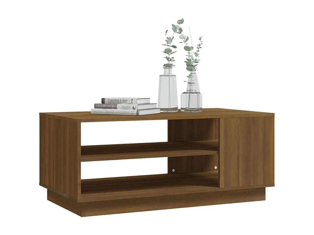 Mesa centro 102x55x43 cm derivados de madeira carvalho castanho