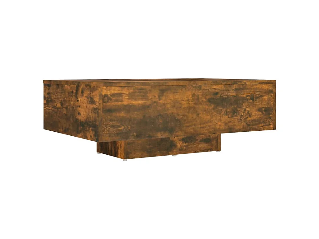 Table basse Chêne fumé 85x55x31 cm Bois d'ingénierie