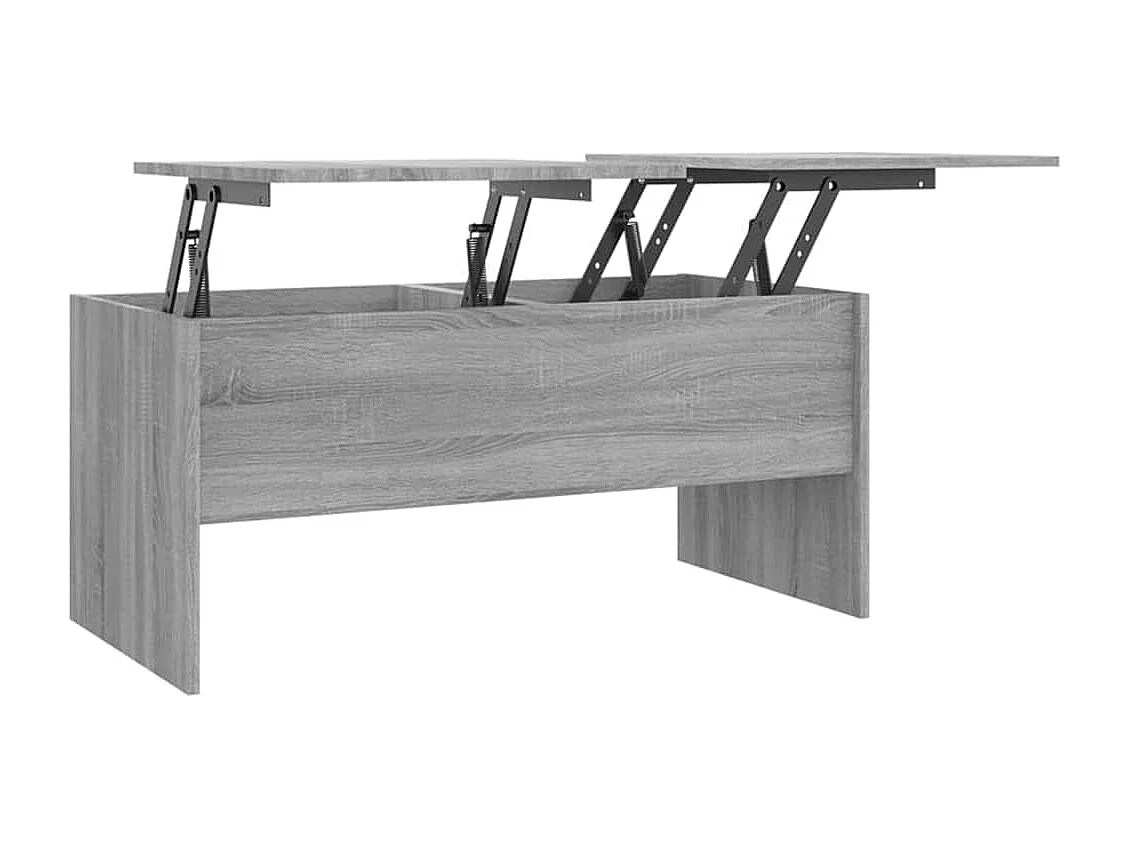 Table basse Sonoma gris 102x50,5x46,5 cm Bois d'ingénierie