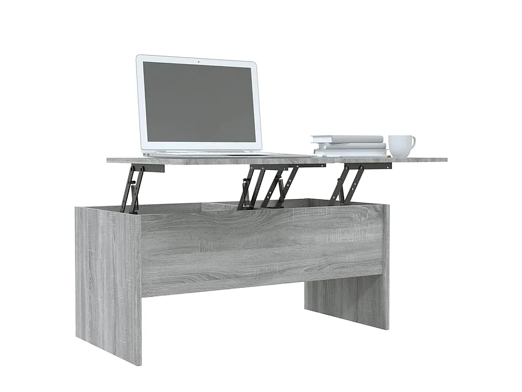 Mesa de centro madera de ingeniería gris Sonoma 102x50,5x46,5cm