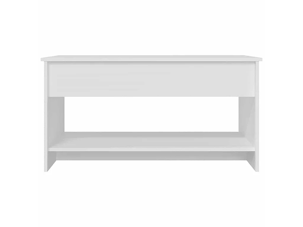 Table basse blanc 102x50x52,5 cm bois d'ingénierie
