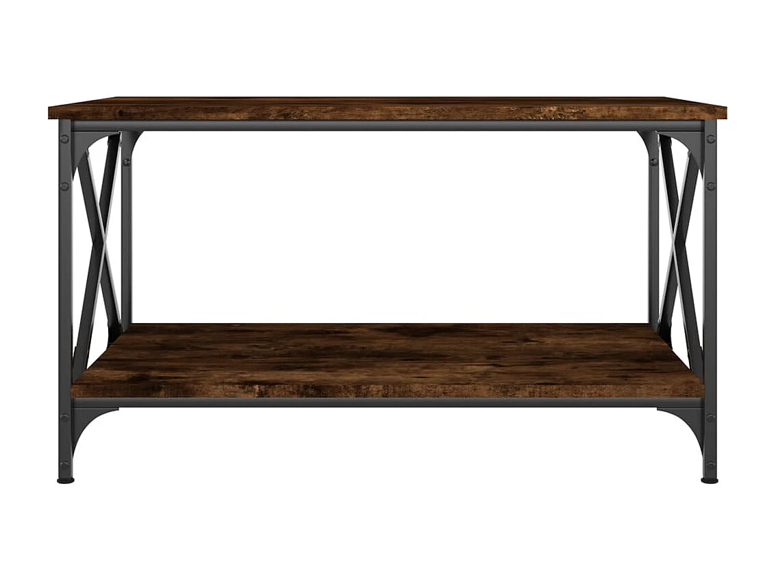 Mesa de centro 80x50x45 cm deriv. madeira/ferro carvalho fumado