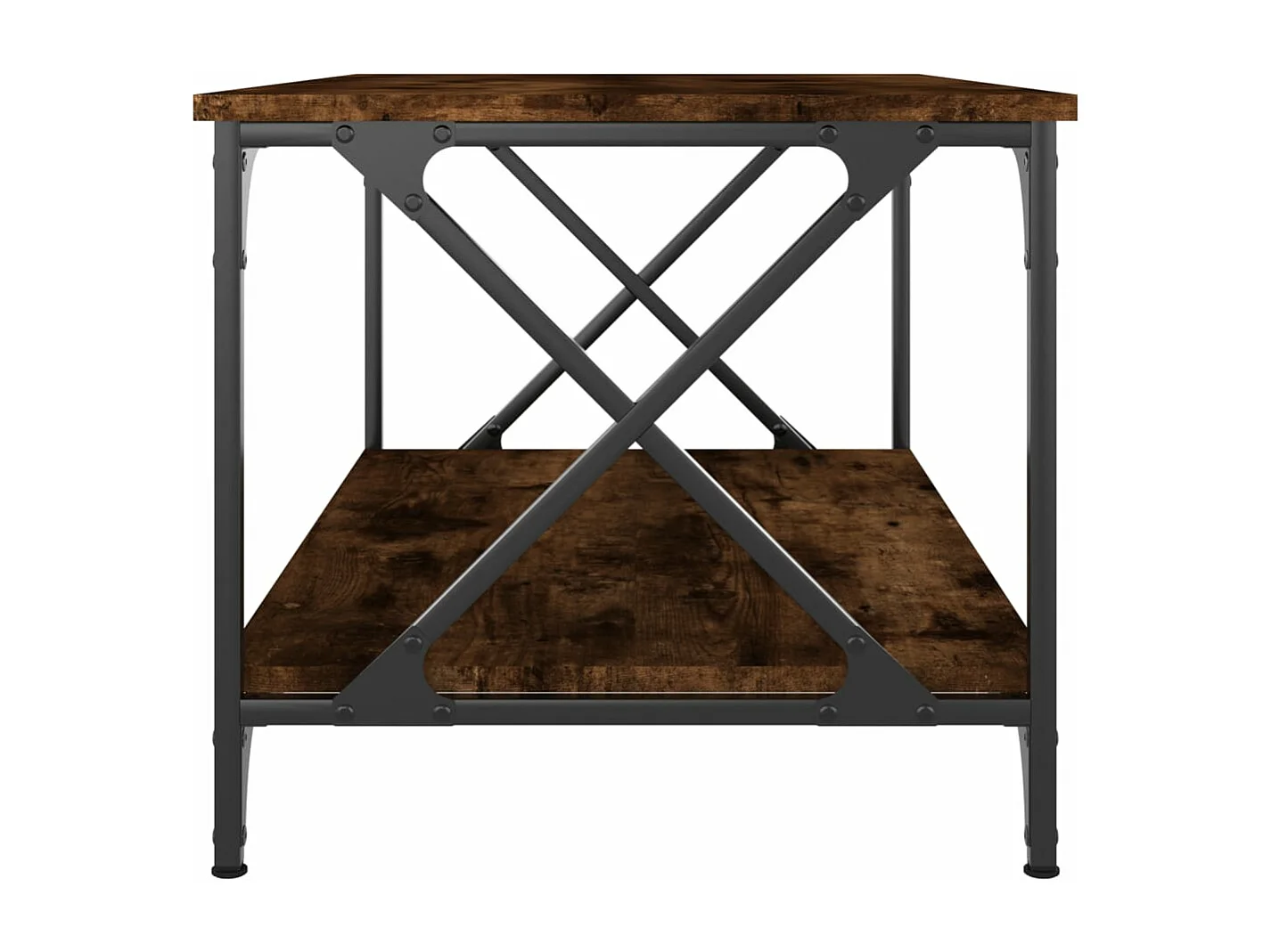 Mesa de centro 80x50x45 cm deriv. madeira/ferro carvalho fumado