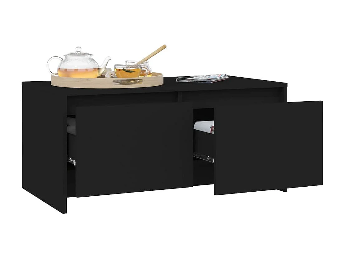 Salontafel 90x50x41,5 cm bewerkt hout zwart