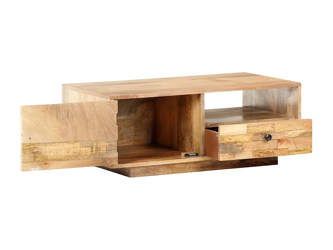 Table basse 90x50x35 cm Bois solide de manguier