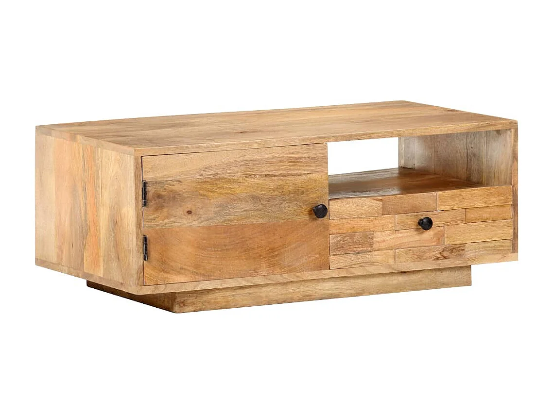 Table basse 90x50x35 cm Bois solide de manguier