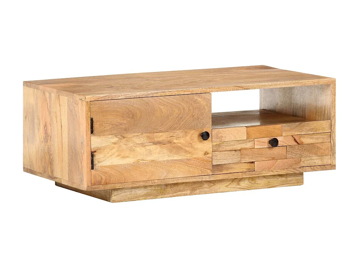 Table basse 90x50x35 cm Bois solide de manguier