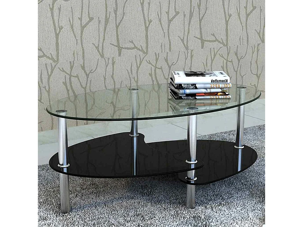 Table basse avec design exclusif Noir