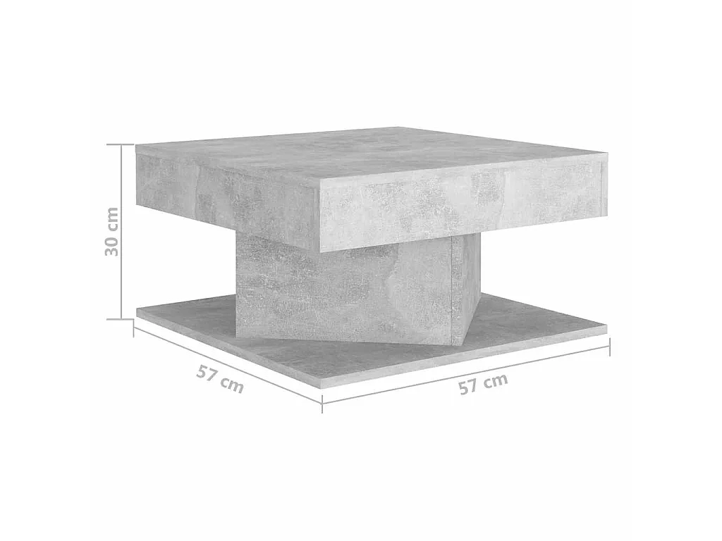 Couchtisch Betongrau 57x57x30 cm Holzwerkstoff