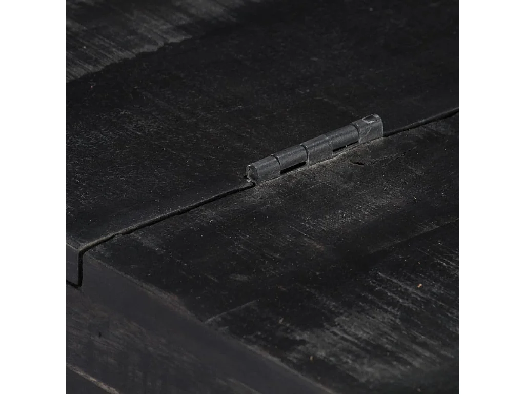 Table basse Noir 65x65x30 cm Bois de manguier massif