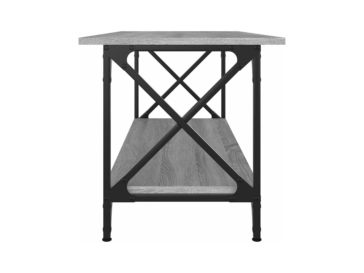 Mesa de centro madera y hierro gris Sonoma 100x45x45 cm