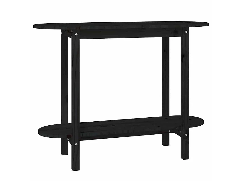 Wandtafel 110x40x80 cm massief grenenhout zwart