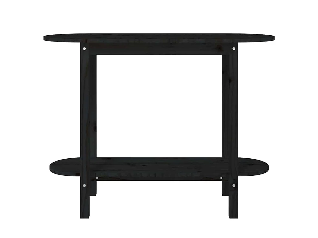 Wandtafel 110x40x80 cm massief grenenhout zwart