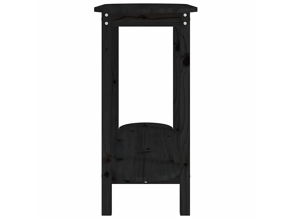 Wandtafel 110x40x80 cm massief grenenhout zwart