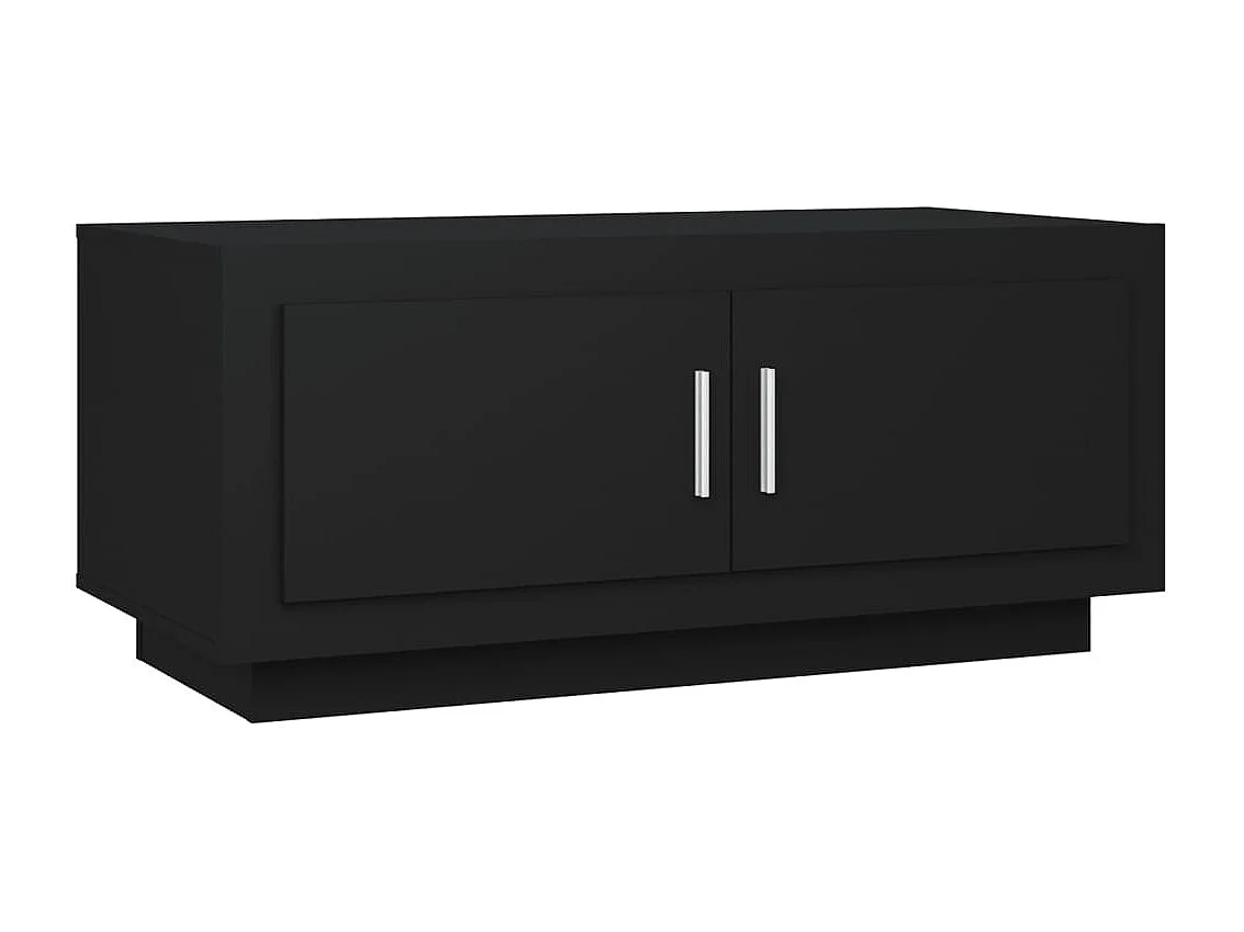 Mesa de centro madera de ingeniería negra 102x50x45 cm