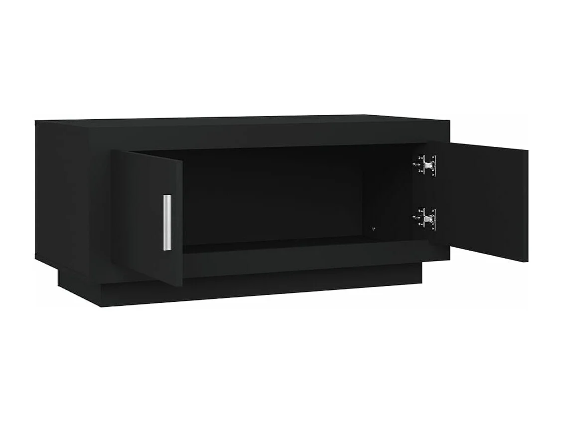 Mesa de centro madera de ingeniería negra 102x50x45 cm