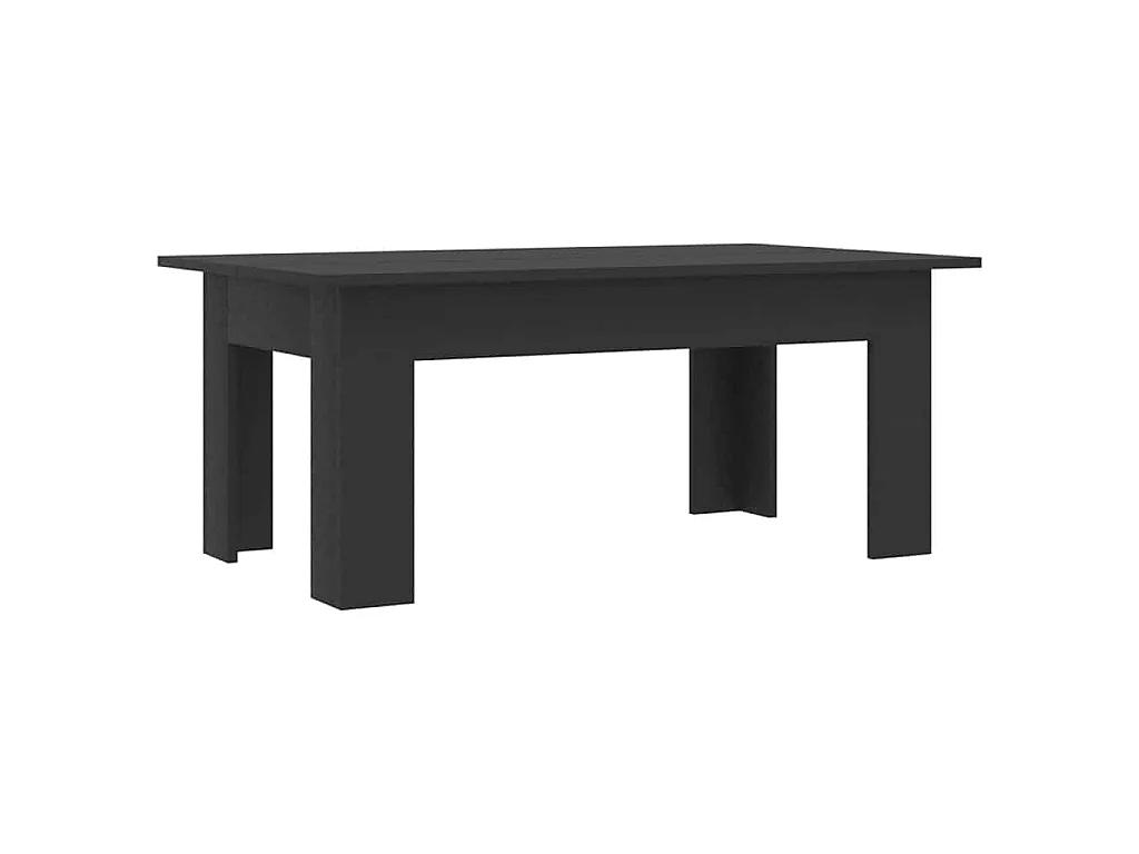 Tavolino da Salotto Nero 100x60x42 cm in Legno Multistrato