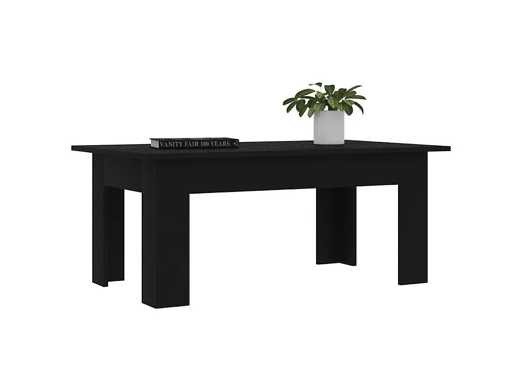 Tavolino da Salotto Nero 100x60x42 cm in Legno Multistrato