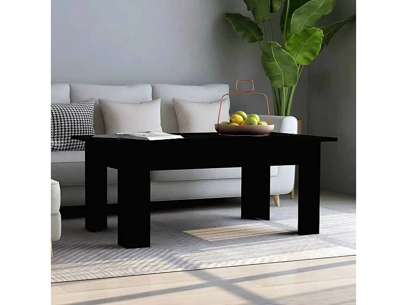 Table basse Noir 100x60x42 cm Bois d’ingénierie