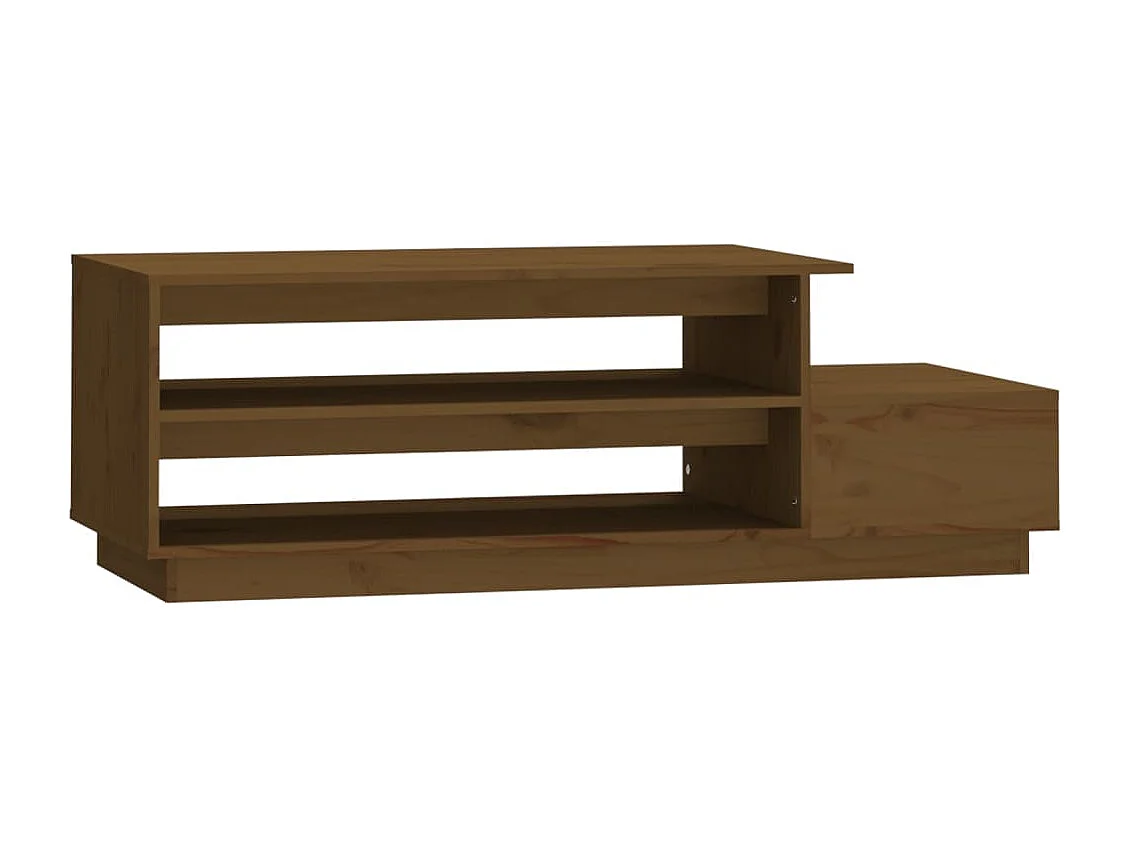 Table basse Marron miel 120x50x40,5 cm Bois massif de pin