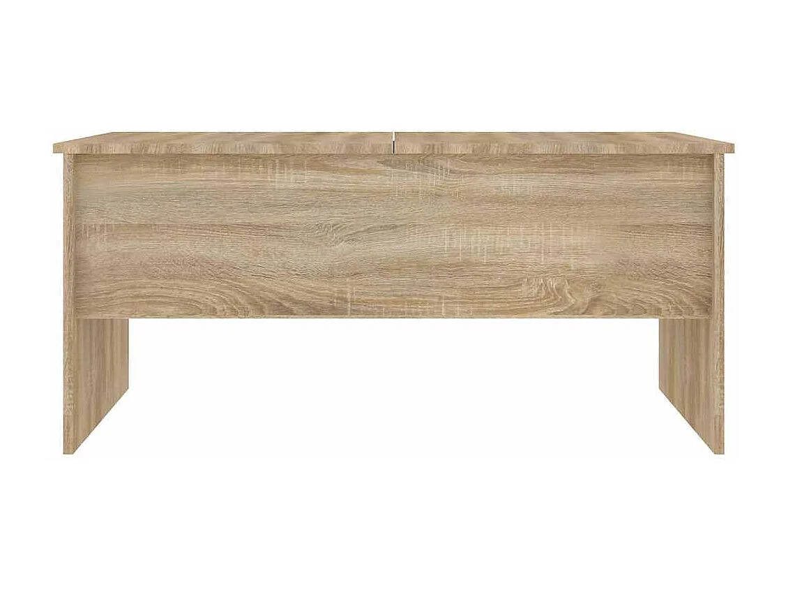 Table basse chêne sonoma 102x50,5x46,5 cm bois d'ingénierie