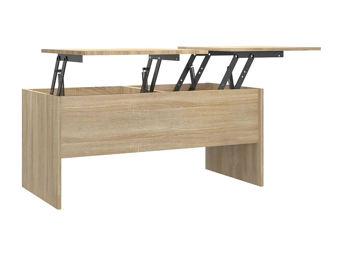 Table basse chêne sonoma 102x50,5x46,5 cm bois d'ingénierie