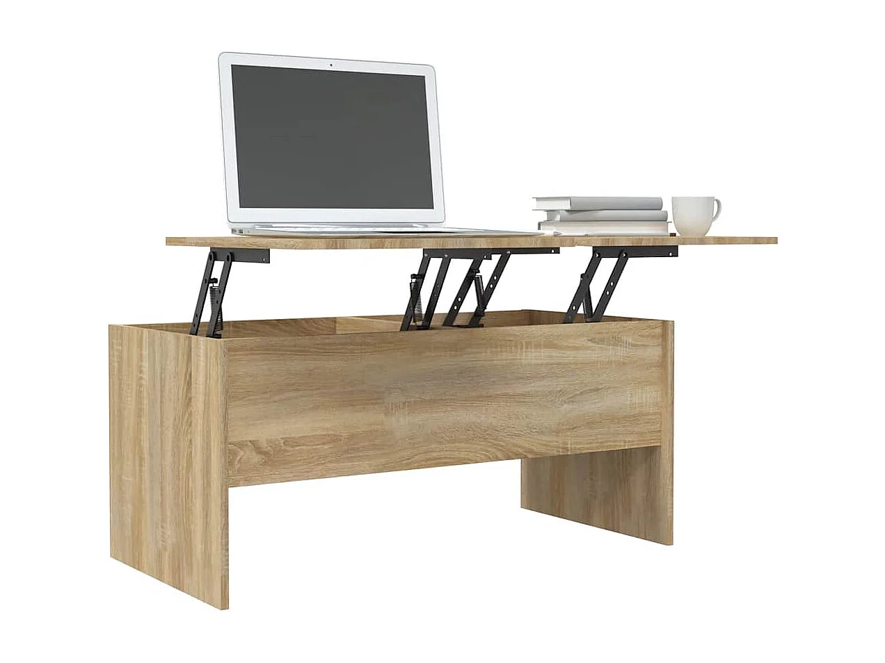 Table basse chêne sonoma 102x50,5x46,5 cm bois d'ingénierie