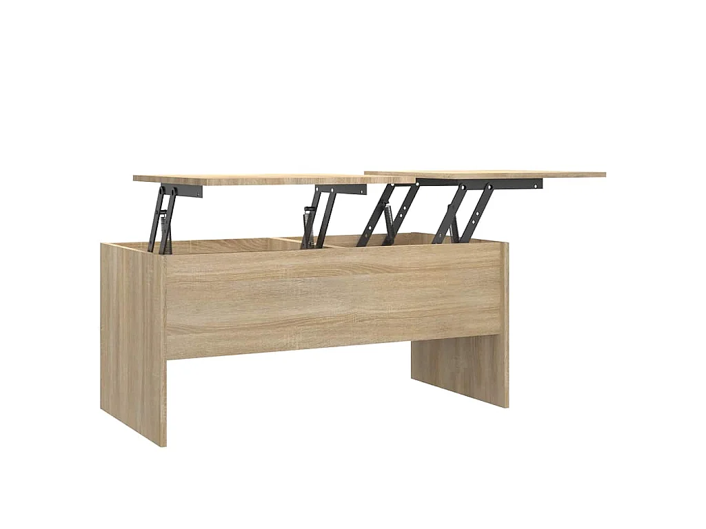 Table basse chêne sonoma 102x50,5x46,5 cm bois d'ingénierie