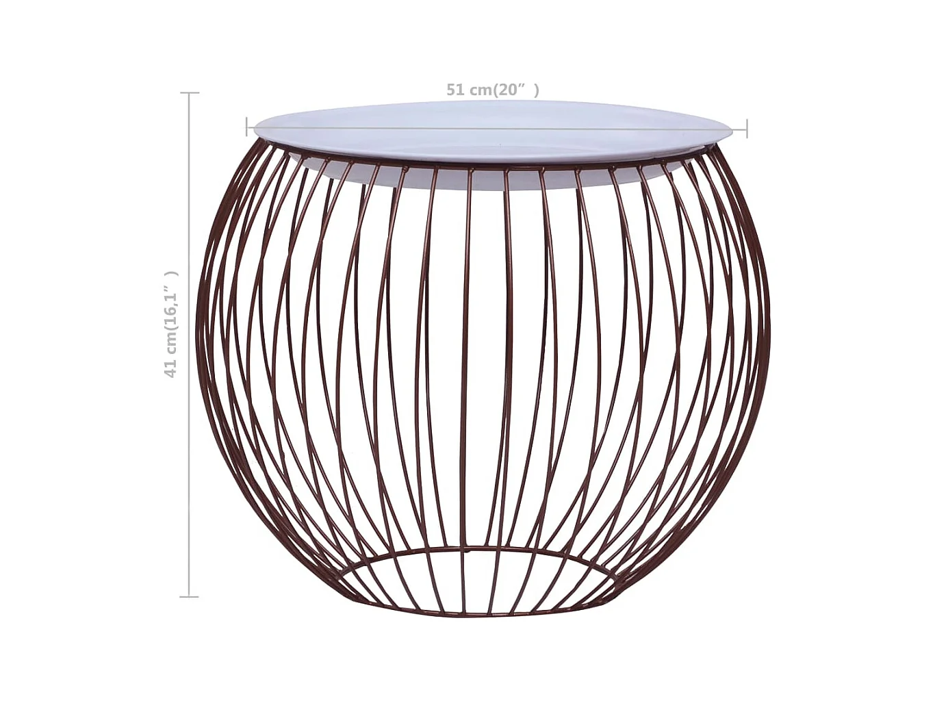 Salontafel Ø 51 cm goudkleurig