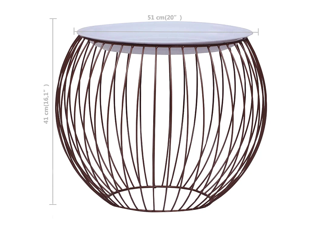 Table basse Doré Ø 51 cm