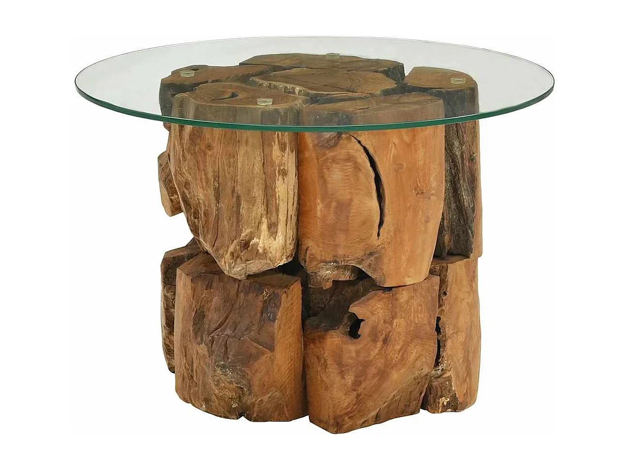 Couchtisch Massivholz Teak Treibholz 60 cm