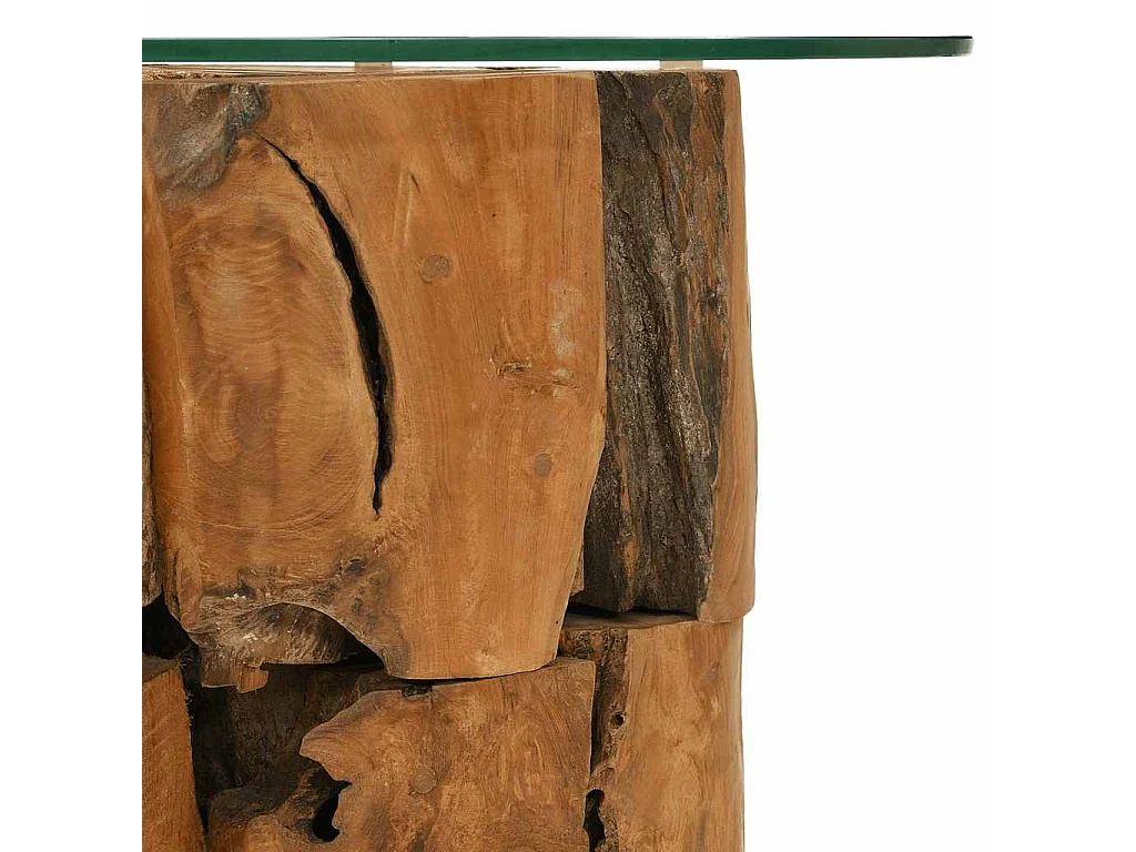 Couchtisch Massivholz Teak Treibholz 60 cm