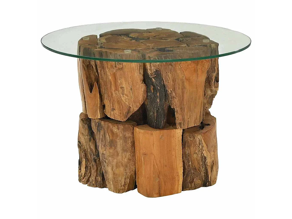 Tavolino da Salotto in Legname Massello di Teak 60 cm