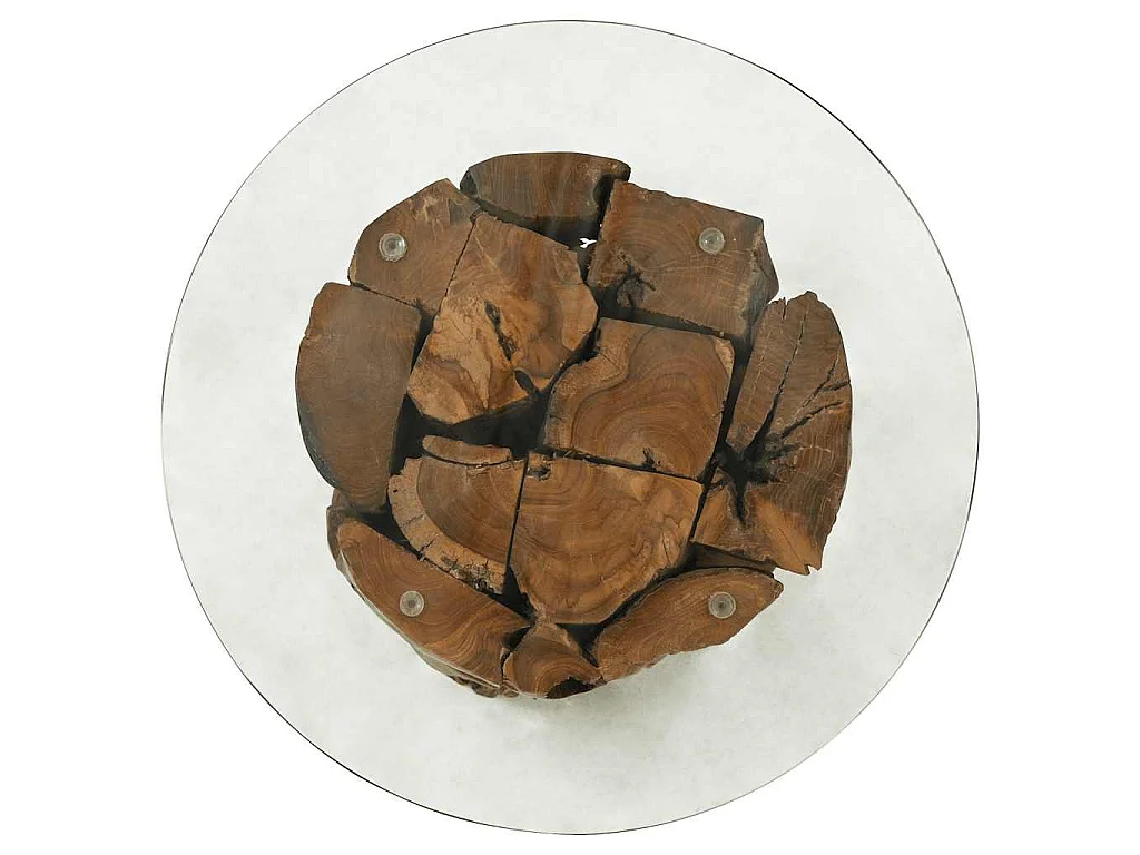 Tavolino da Salotto in Legname Massello di Teak 60 cm
