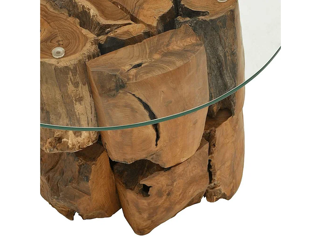 Tavolino da Salotto in Legname Massello di Teak 60 cm